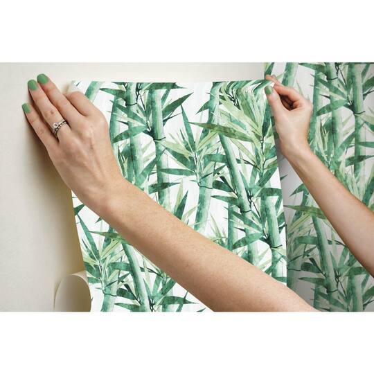 RoomMates Lucky Bamboo Peel & Stick Wallpaper